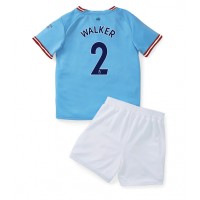 Dres Manchester City Kyle Walker #2 Domaci za djecu 2022-23 Kratak Rukav (+ kratke hlače)